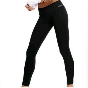 PINK Victoria’s Secret Ultimate Black Leggings Women’s M Mid Rise Athletic EUC